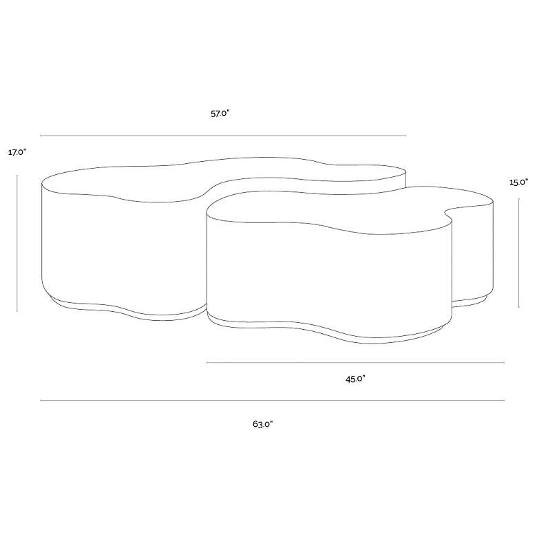 Image 5 Sunpan Boise Nesting Coffee Tables (Set of 2) more views