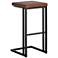 Sunpan Boone Barstool Black Bravo Cognac Set of 2