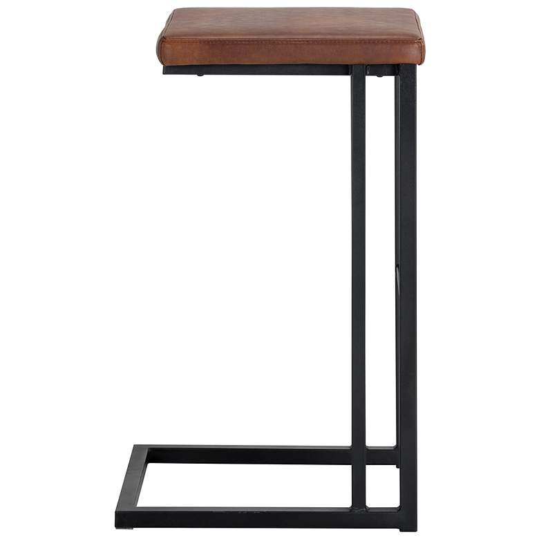 Image 2 Sunpan Boone Barstool Black Bravo Cognac Set of 2 more views