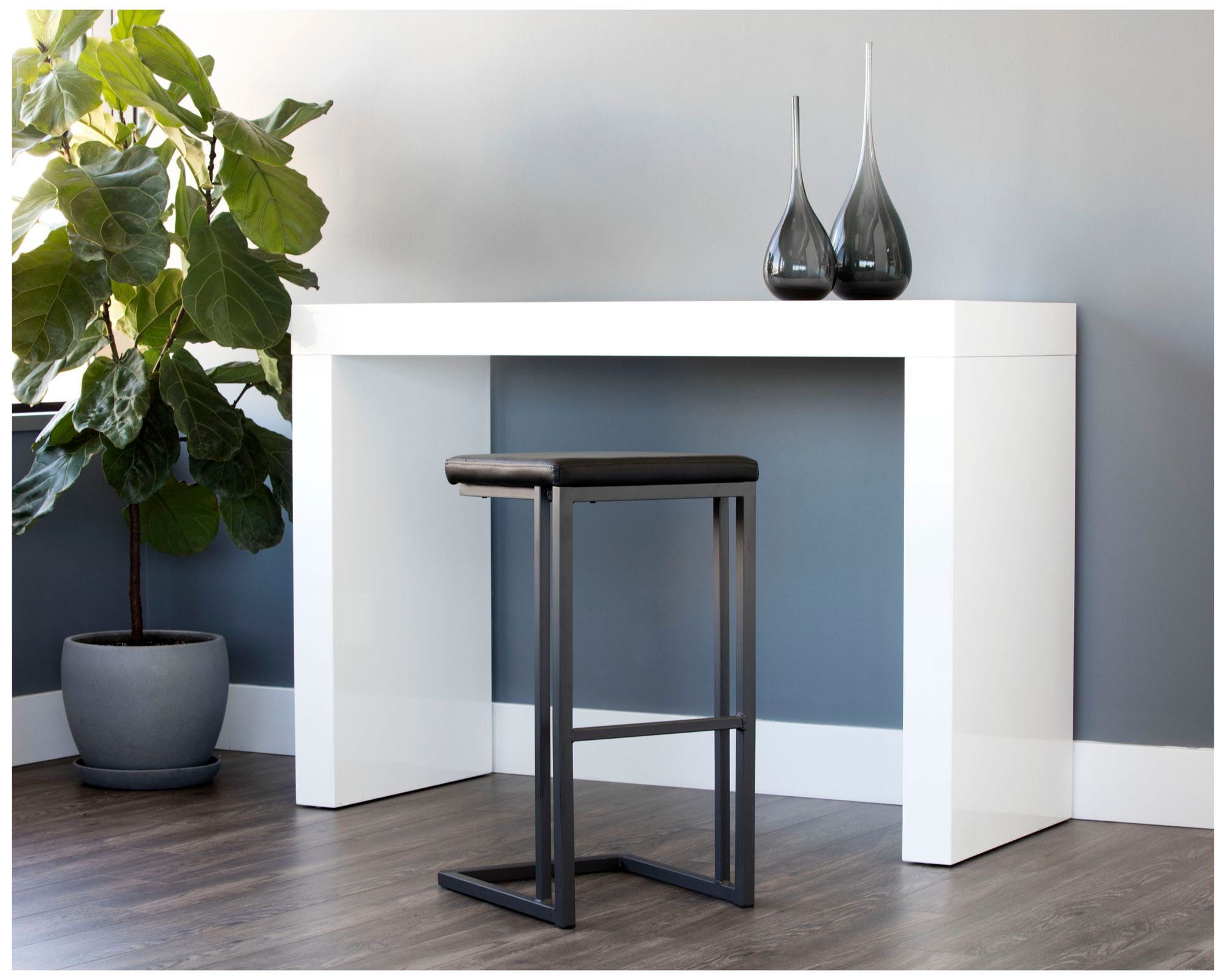 Image 5 Sunpan Boone Barstool Gray Onyx Set of 2 more views