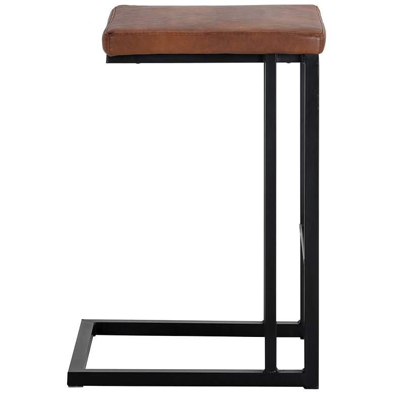 Image 2 Sunpan Boone Counter Stool Black Bravo Cognac Set of 2 more views