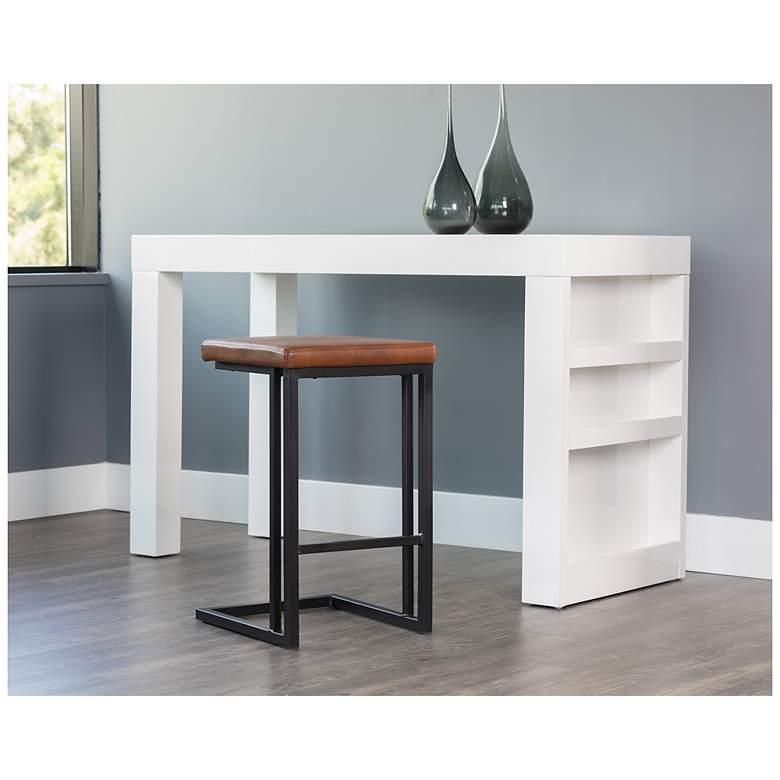 Image 4 Sunpan Boone Counter Stool Black Bravo Cognac Set of 2 more views