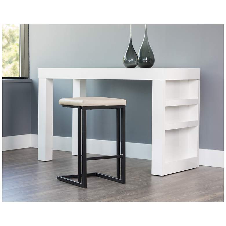 Image 4 Sunpan Boone Counter Stool Black Bravo Cream Set of 2 more views