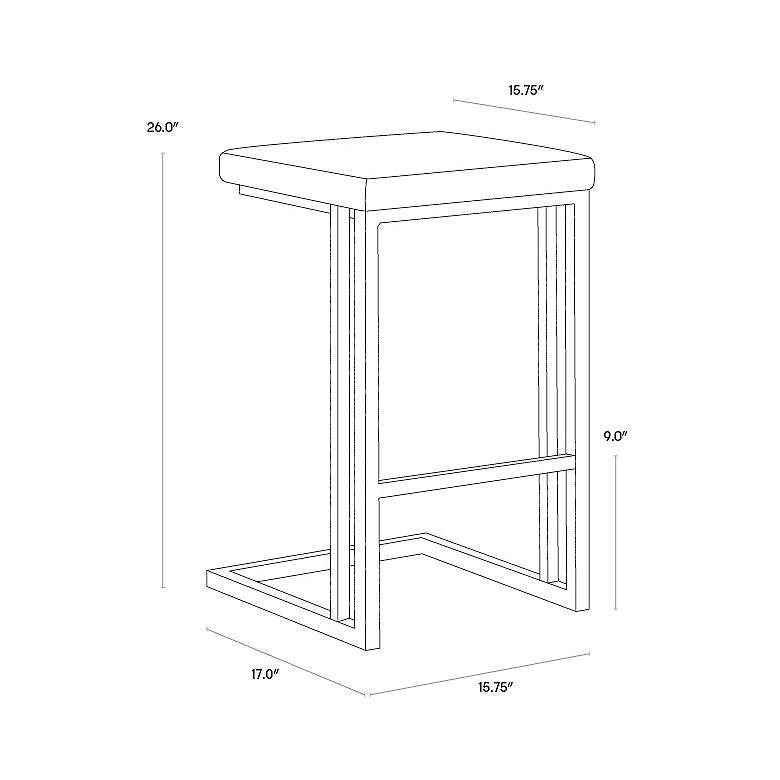 Image 5 Sunpan Boone Counter Stool Black Bravo Cream Set of 2 more views