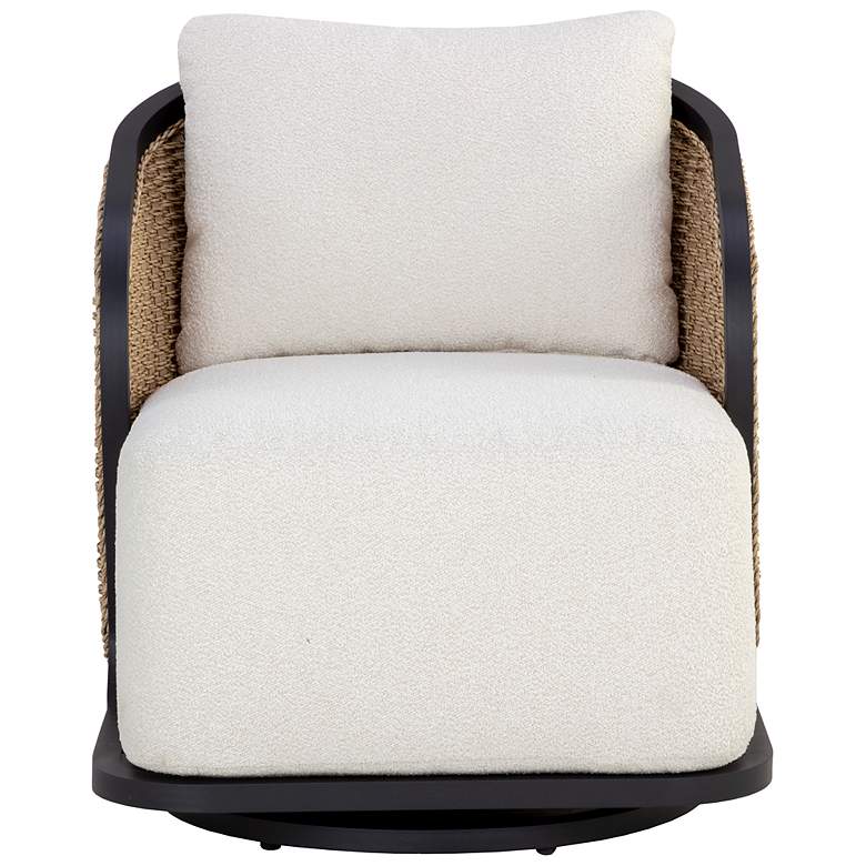 Image 2 Sunpan Bora Swivel Armchair Louis Cream more views