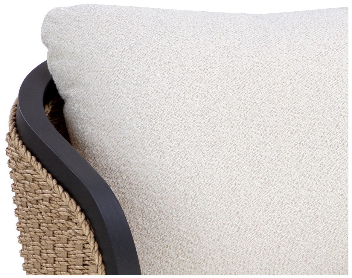 Sunpan Bora Swivel Armchair Louis Cream