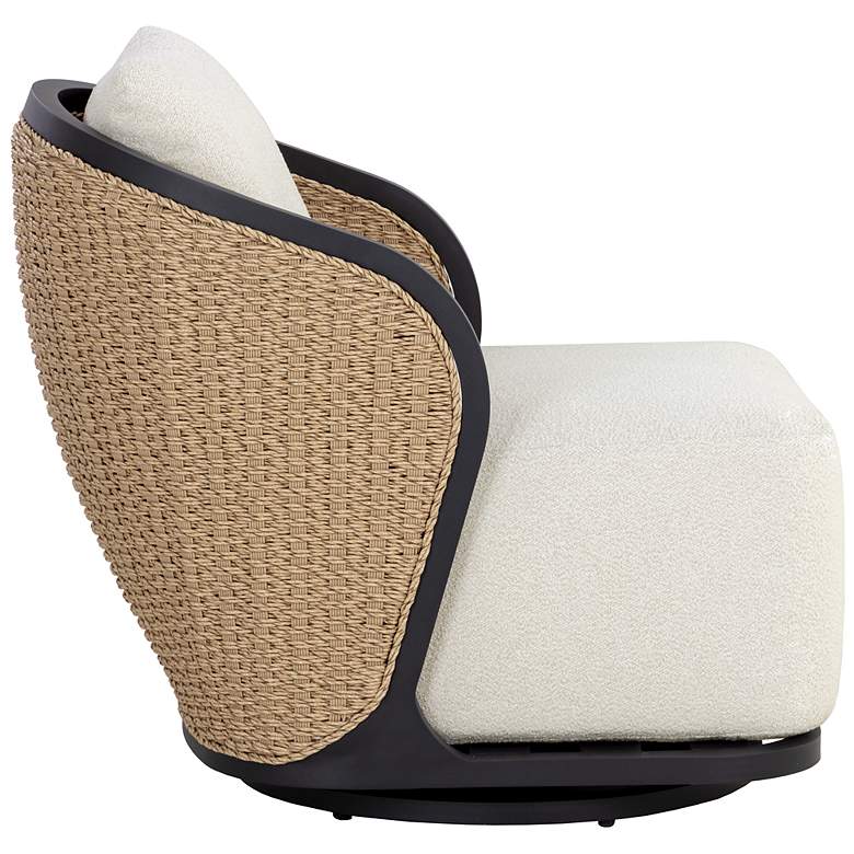 Image 4 Sunpan Bora Swivel Armchair Louis Cream more views