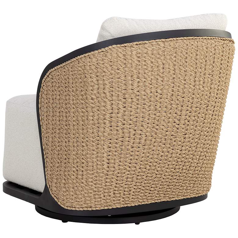 Image 5 Sunpan Bora Swivel Armchair Louis Cream more views