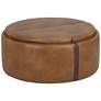 4_Sunpan Borelli Wheeled Storage Ottoman Tobacco Tan and Autumn Chestnut more views