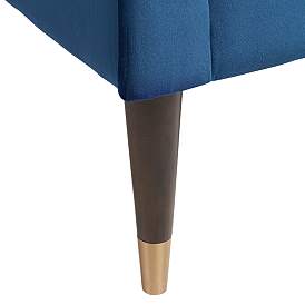 Image5 of Sunpan Bow 29" Wide Modern Blue Sky Velvet Fabric Armchair more views