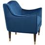 7_Sunpan Bow 29" Wide Modern Blue Sky Velvet Fabric Armchair more views