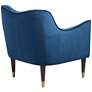 Sunpan Bow 29" Wide Modern Blue Sky Velvet Fabric Armchair