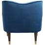 Sunpan Bow 29" Wide Modern Blue Sky Velvet Fabric Armchair