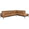 Sunpan Brandi Sofa Chaise Raf Camel Leather