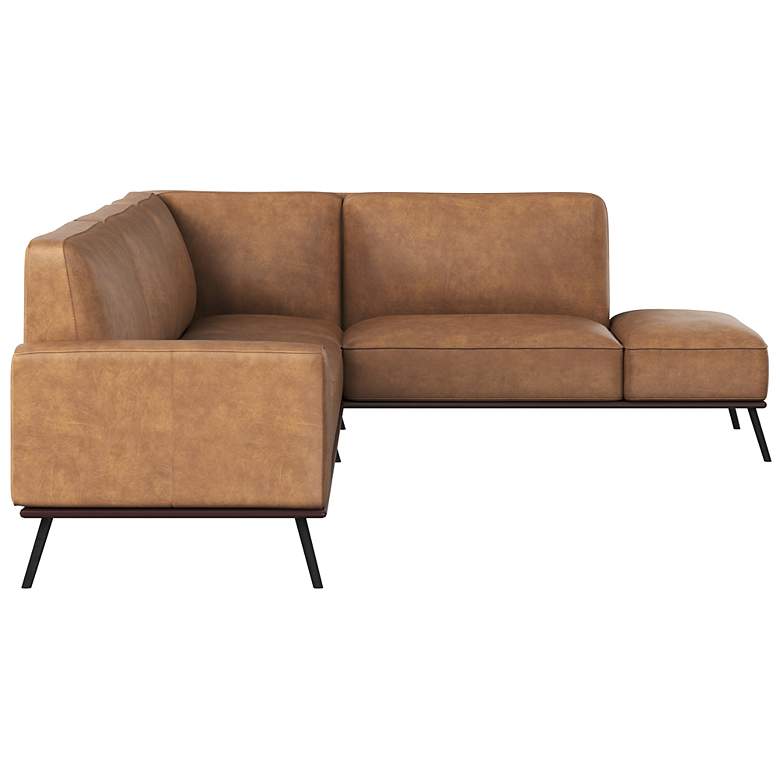 Image 3 Sunpan Brandi Sofa Chaise Raf Camel Leather more views