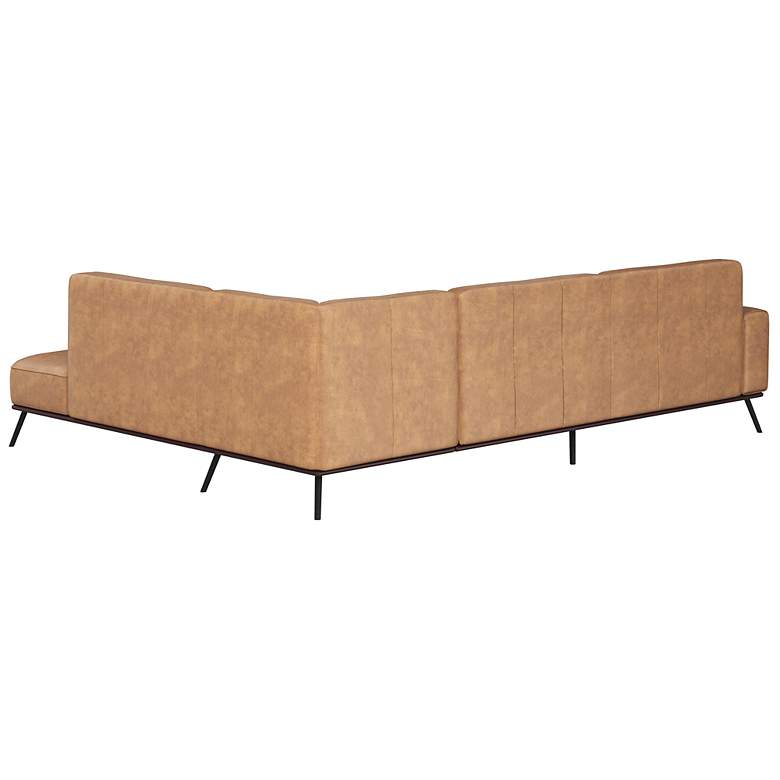 Image 4 Sunpan Brandi Sofa Chaise Raf Camel Leather more views