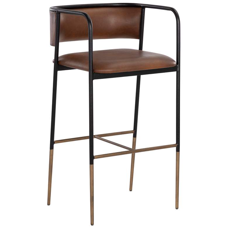 Image 1 Sunpan Brenan Barstool Bravo Cognac