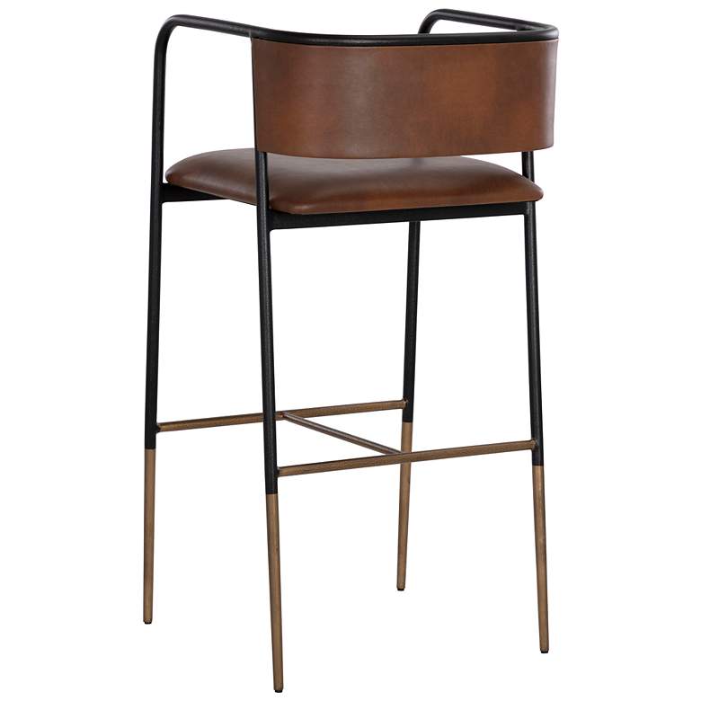 Image 3 Sunpan Brenan Barstool Bravo Cognac more views