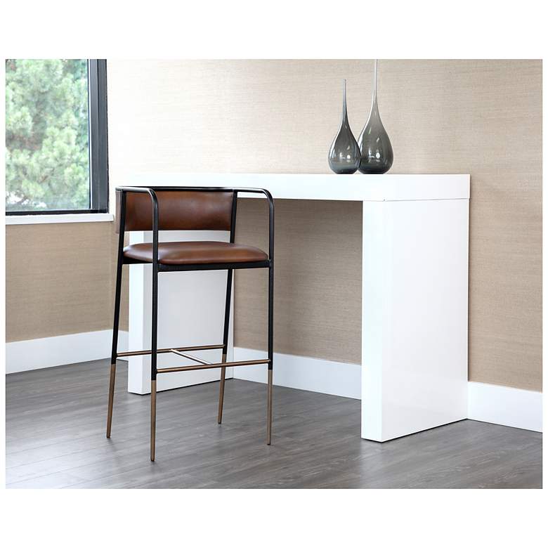 Image 5 Sunpan Brenan Barstool Bravo Cognac more views