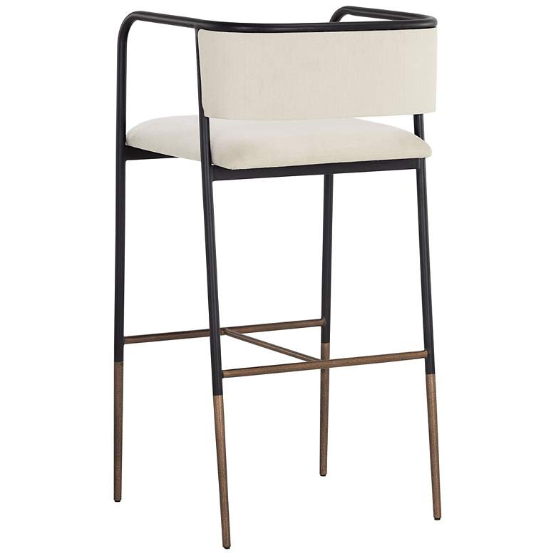 Image 3 Sunpan Brenan Barstool Zenith Alabaster more views