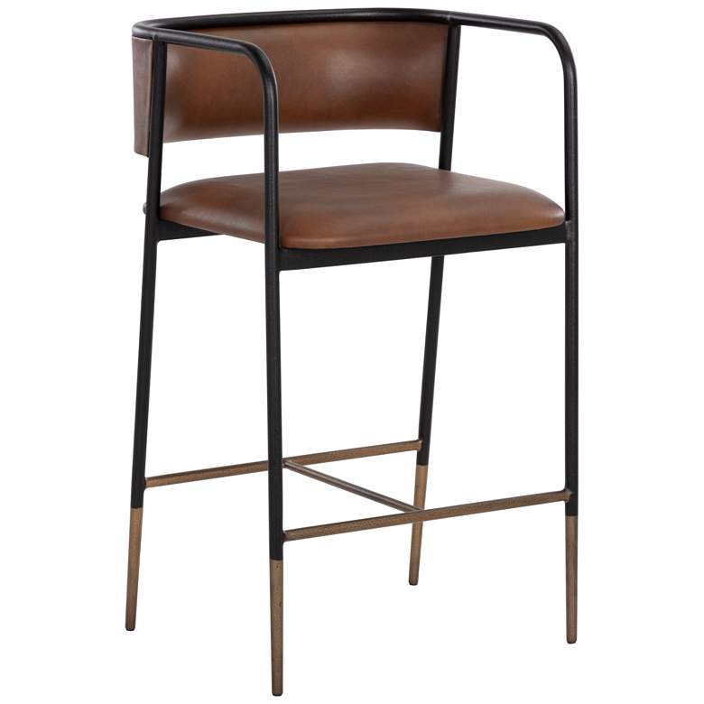 Image 1 Sunpan Brenan Counter Stool Bravo Cognac