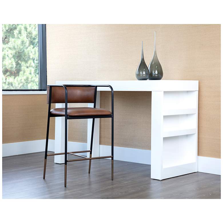 Image 5 Sunpan Brenan Counter Stool Bravo Cognac more views