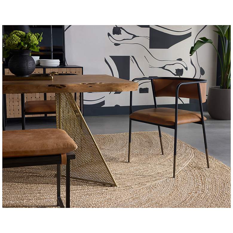 Image 5 Sunpan Brenan Dining Armchair Bravo Cognac more views