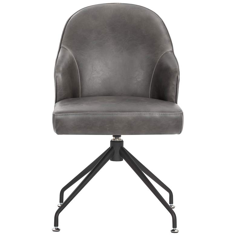 Image 3 Sunpan Bretta Swivel Dining Chair Overcast Gray more views