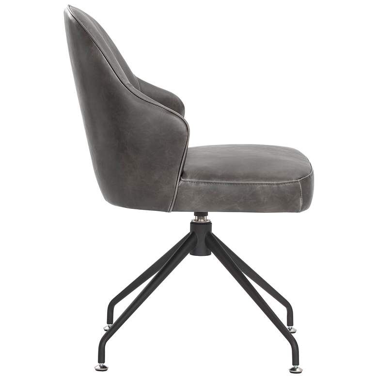 Image 4 Sunpan Bretta Swivel Dining Chair Overcast Gray more views