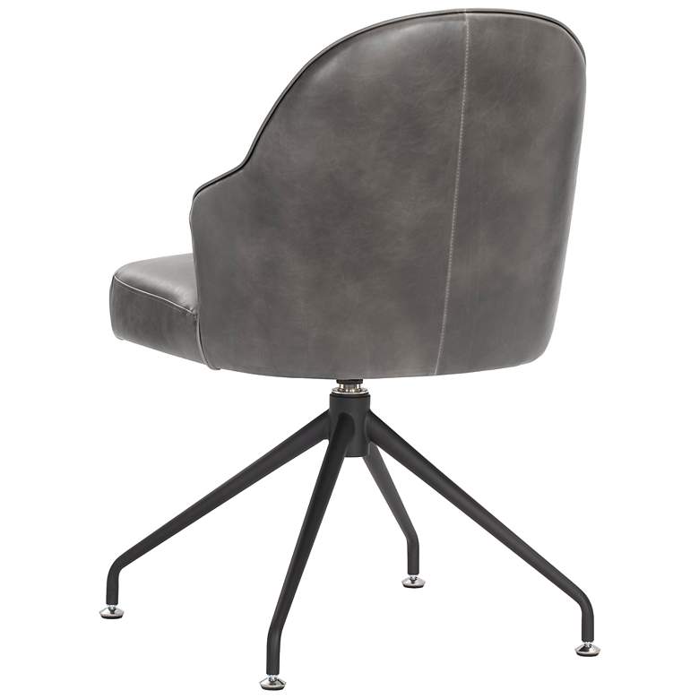 Image 5 Sunpan Bretta Swivel Dining Chair Overcast Gray more views