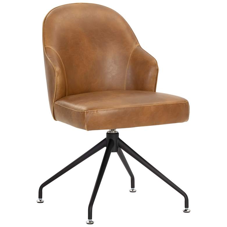 Image 1 Sunpan Bretta Swivel Dining Chair Tobacco Tan