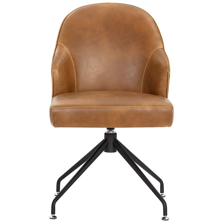 Image 3 Sunpan Bretta Swivel Dining Chair Tobacco Tan more views