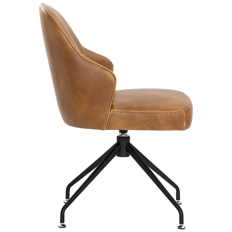 Image 4 Sunpan Bretta Swivel Dining Chair Tobacco Tan more views