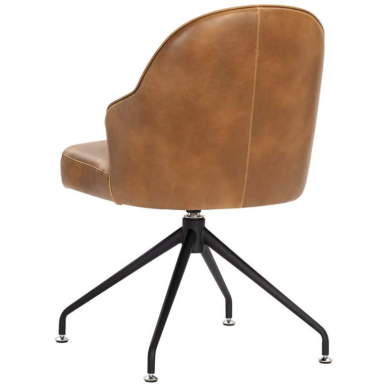 Image 5 Sunpan Bretta Swivel Dining Chair Tobacco Tan more views