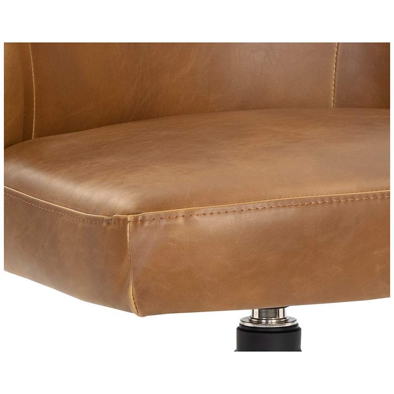 Image 7 Sunpan Bretta Swivel Dining Chair Tobacco Tan more views