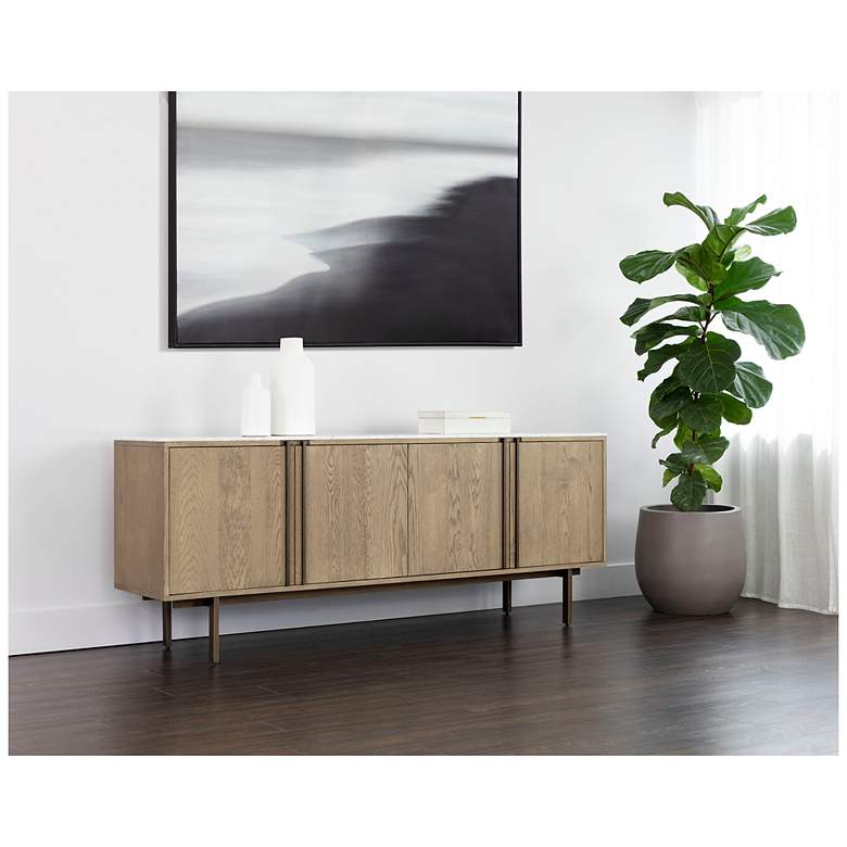 Image 5 Sunpan Briar Sideboard Weathered Oak more views
