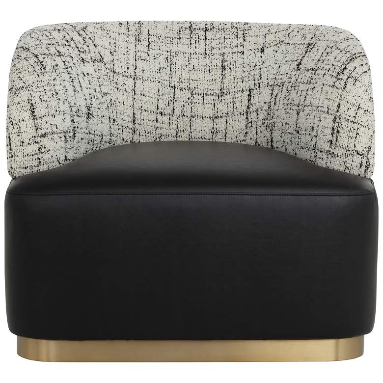 Image 2 Sunpan Brinda Swivel Lounge Chair Bravo Black and Halton Birch more views
