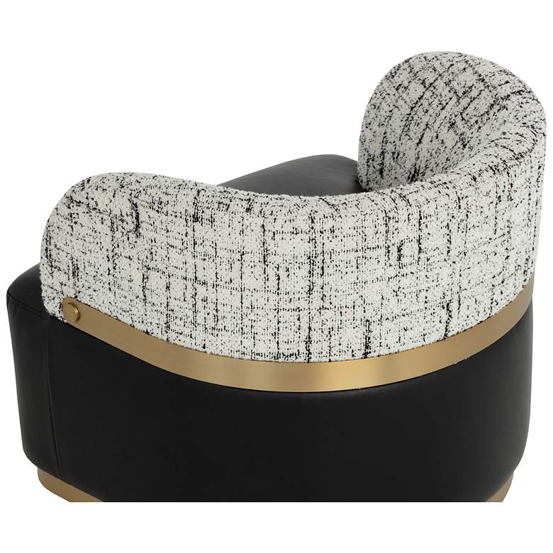 Image 5 Sunpan Brinda Swivel Lounge Chair Bravo Black and Halton Birch more views