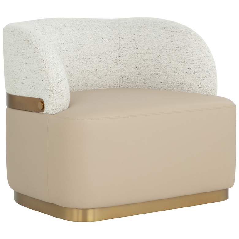 Image 1 Sunpan Brinda Swivel Lounge Chair Napa Beige and Hailey Moon