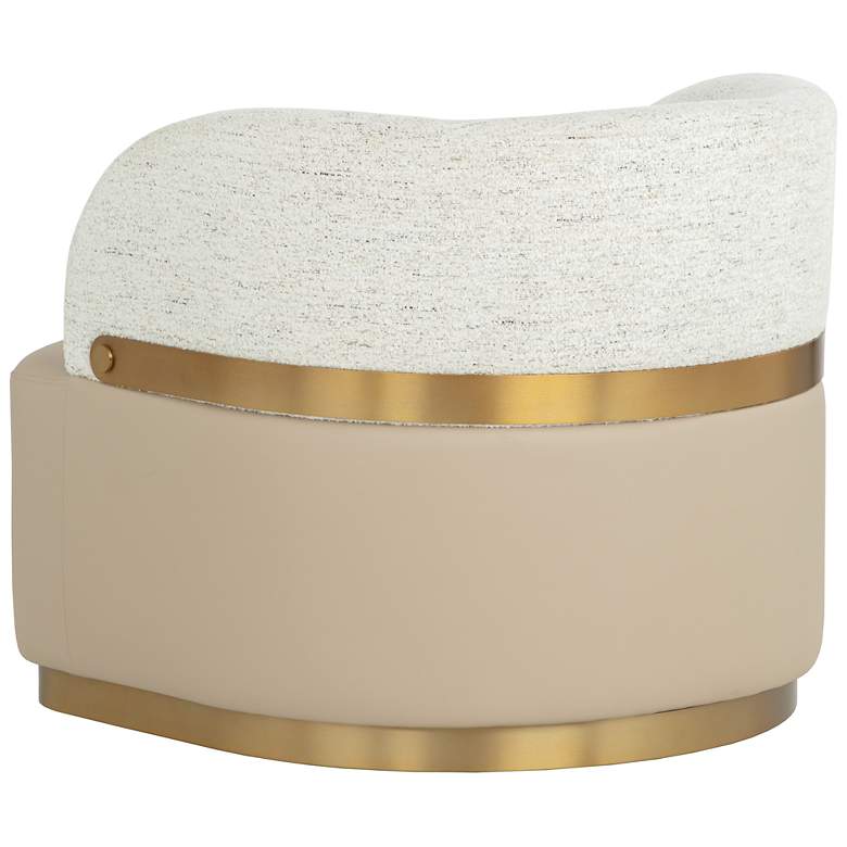 Image 4 Sunpan Brinda Swivel Lounge Chair Napa Beige and Hailey Moon more views