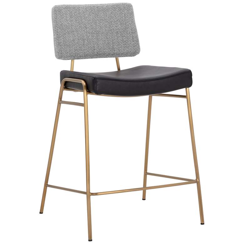 Image 1 Sunpan Brinley Counter Stool Gold Nightfall Black and Chacha Gray