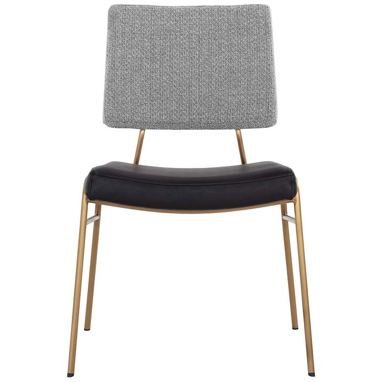 Image 3 Sunpan Brinley Dining Chair Gold Nightfall Black and Chacha Gray more views