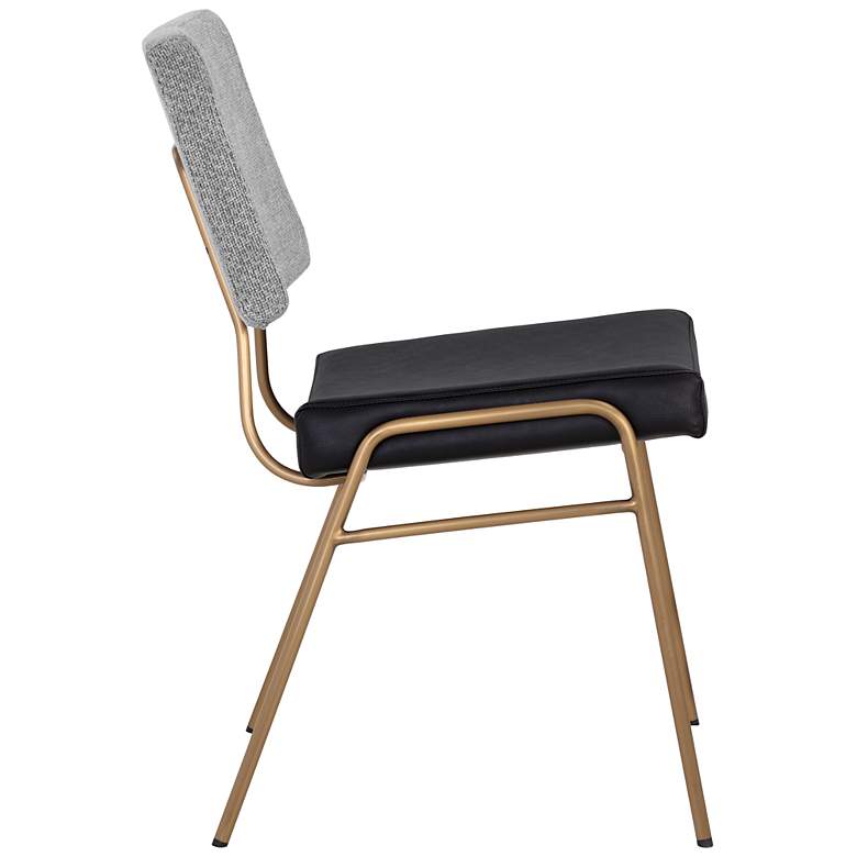 Image 4 Sunpan Brinley Dining Chair Gold Nightfall Black and Chacha Gray more views