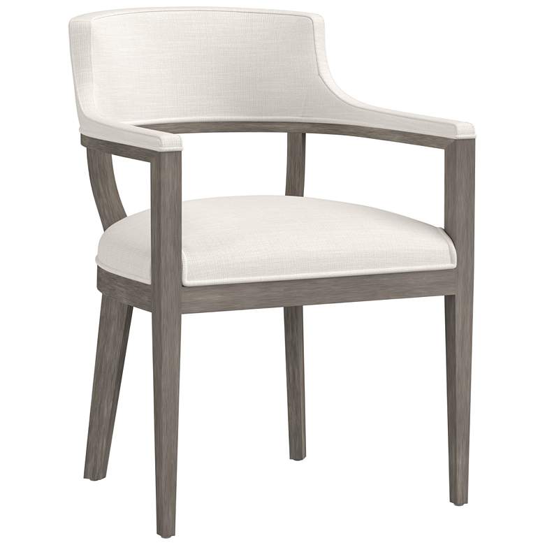 Image 1 Sunpan Brylea Dining Armchair Ash Gray Linoso Ivory