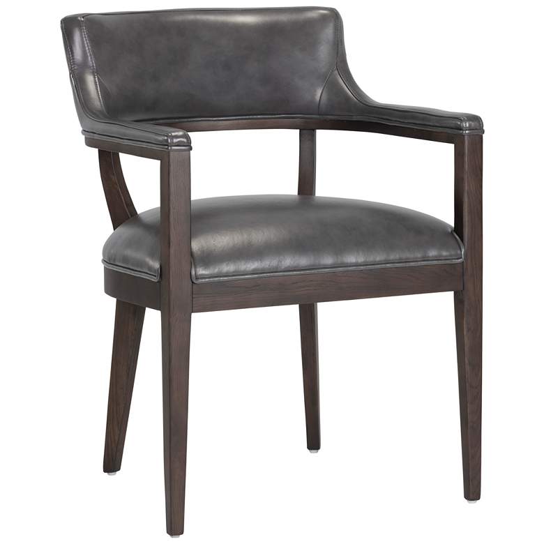 Image 1 Sunpan Brylea Dining Armchair Brown Brentwood Charcoal Leather