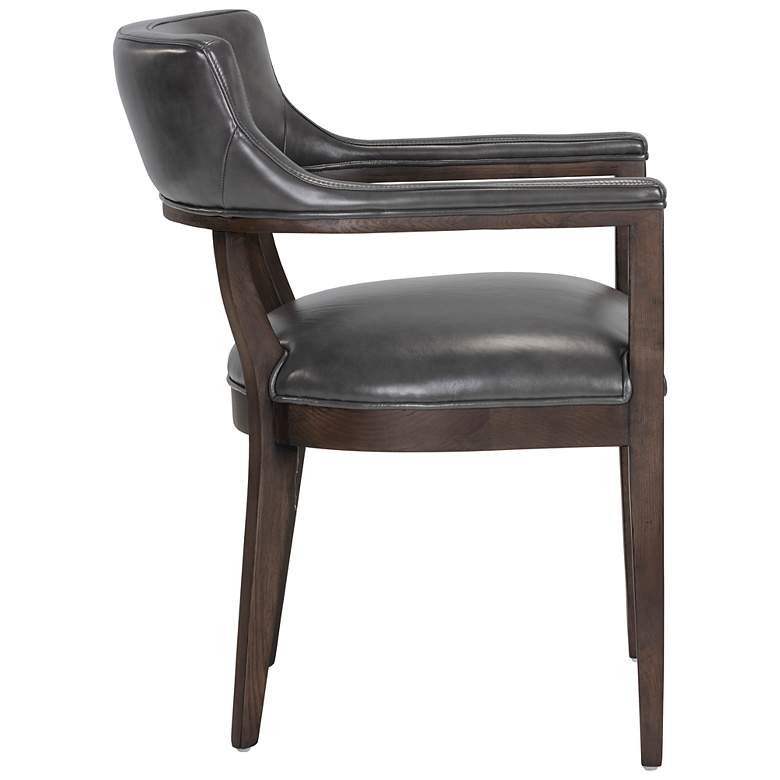 Image 3 Sunpan Brylea Dining Armchair Brown Brentwood Charcoal Leather more views