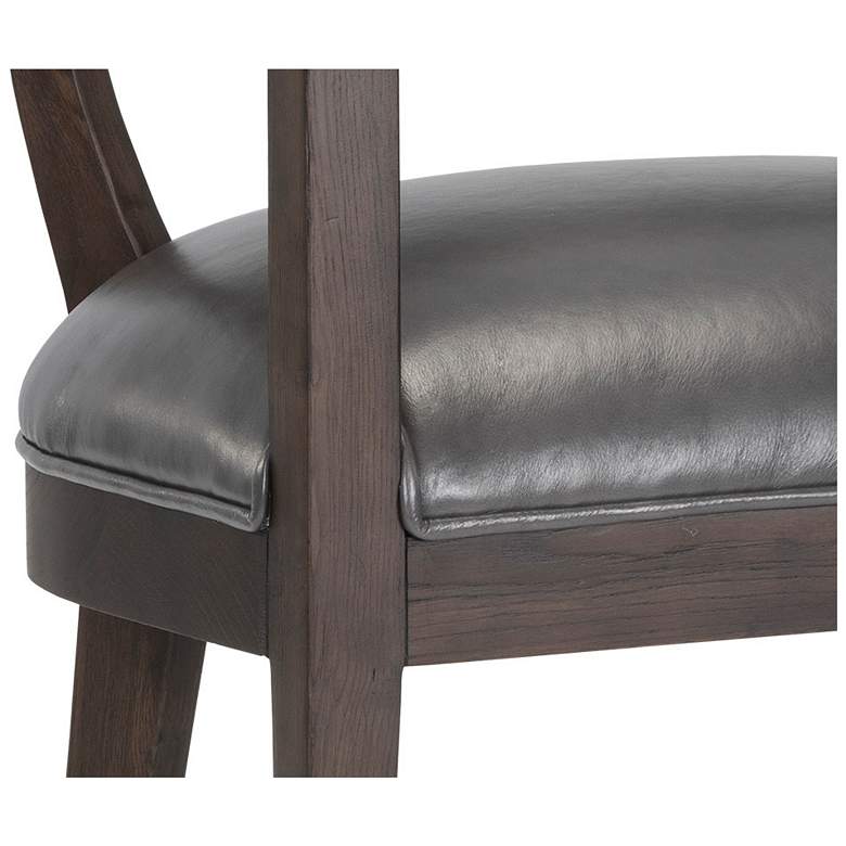 Image 5 Sunpan Brylea Dining Armchair Brown Brentwood Charcoal Leather more views