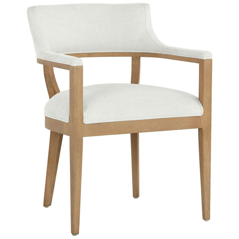 Image 1 Sunpan Brylea Dining Armchair Natural Heather Ivory Tweed