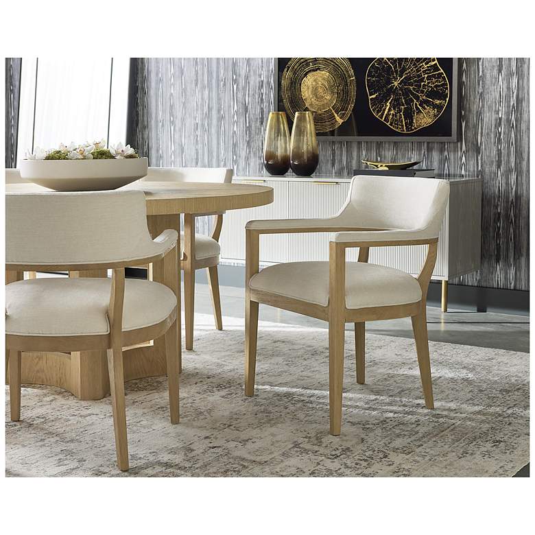 Image 5 Sunpan Brylea Dining Armchair Natural Heather Ivory Tweed more views