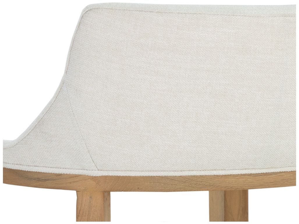 Sunpan Brylea Dining Armchair Natural Heather Ivory Tweed